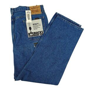 Sears Roebucks Vintage Jeans 40x30 Men's Blue Denim 100% Cotton Straight Leg NEW
